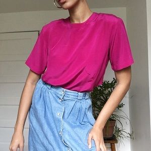 Vintage silk minimalist blouse by Casual Corner